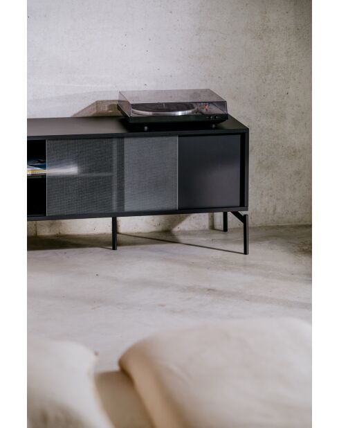 Mueble de TV Met Mini Black Volcano, 55 x 116 x 42 cm