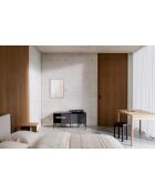 Meuble TV Met Mini volcan noir - 55x116x42 cm