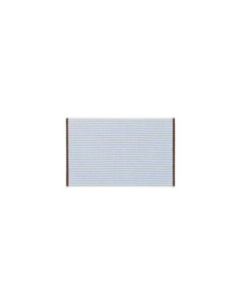 Asciugamano in cotone Gobo celeste/strisce strette - 80x50 cm