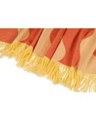 Telo mare in cotone Nugo arancione zucca - 160x100 cm
