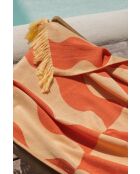 Telo mare in cotone Nugo arancione zucca - 160x100 cm