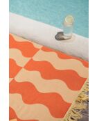 Telo mare in cotone Nugo arancione zucca - 160x100 cm