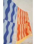 Telo mare in cotone Nugo arancione zucca - 160x100 cm