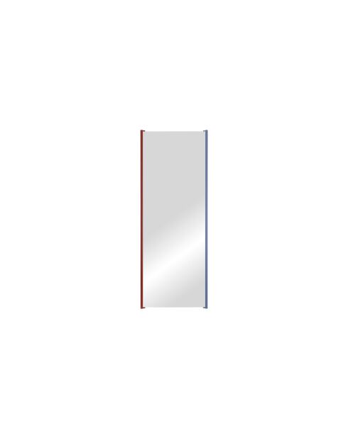 Miroir mural Lun rouge auburn et bleu givré - 160x60x4 cm
