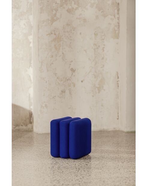 Pouf in lana Radd blueberry pie - 44,5x36x36 cm
