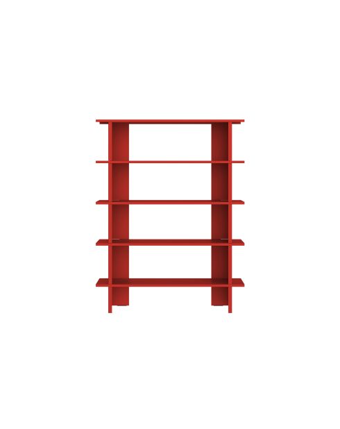 Hes Bücherregal tomatenrot - 156x120x37 cm