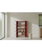 Hes Bücherregal tomatenrot - 156x120x37 cm
