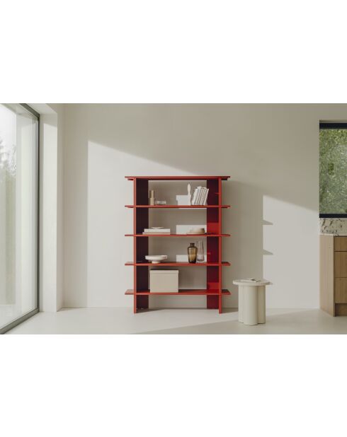 Hes Bücherregal tomatenrot - 156x120x37 cm