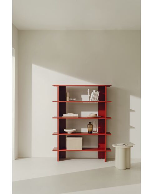 Hes Bücherregal tomatenrot - 156x120x37 cm