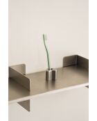 Porte-brosses à dents Mis aluminium - 4,3x4,8x4.3 cm