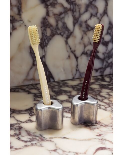 Porte-brosses à dents Mis aluminium - 4,3x4,8x4.3 cm