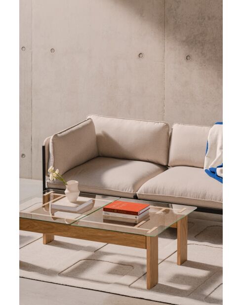 Tavolino da caffè Naiko in rovere - 40x132x86 cm