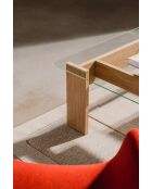 Tavolino da caffè Naiko in rovere - 40x132x86 cm
