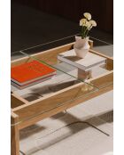 Tavolino da caffè Naiko in rovere - 40x132x86 cm