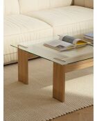 Tavolino da caffè Naiko in rovere - 40x132x86 cm