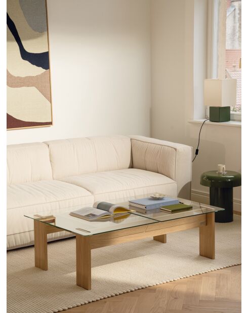 Tavolino da caffè Naiko in rovere - 40x132x86 cm