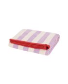 Asciugamano da bagno in cotone Gobo lilla pastello/strisce larghe - 140x70 cm