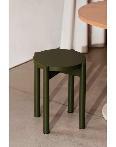 Tabouret Hopp vert forêt - 45x34x34 cm