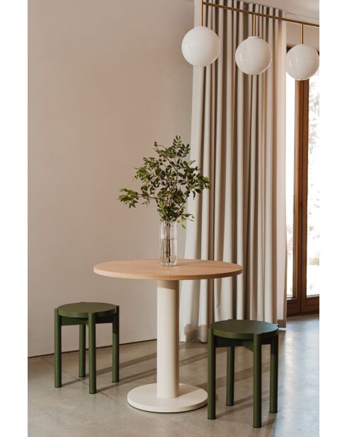 Tabouret Hopp vert forêt - 45x34x34 cm