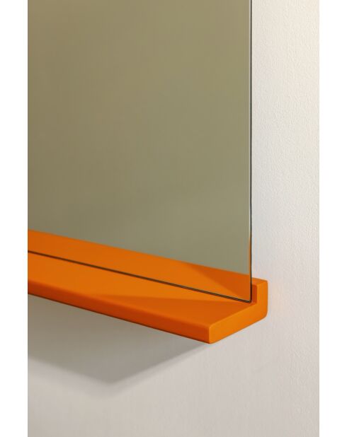 Miroir sur pied Lun écorce d'orange et violette pâle - 166x49x4 cm