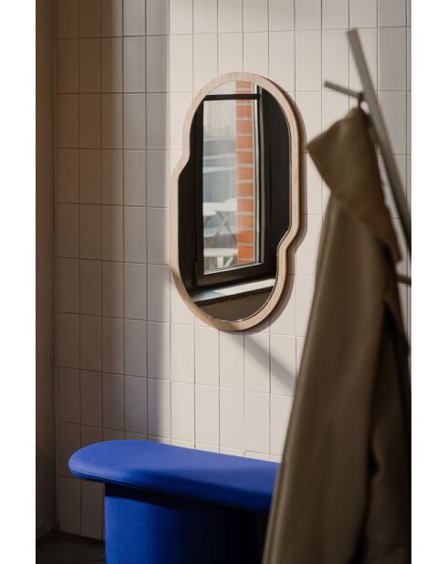 Miroir Tafla chêne - 87x51x1.6 cm
