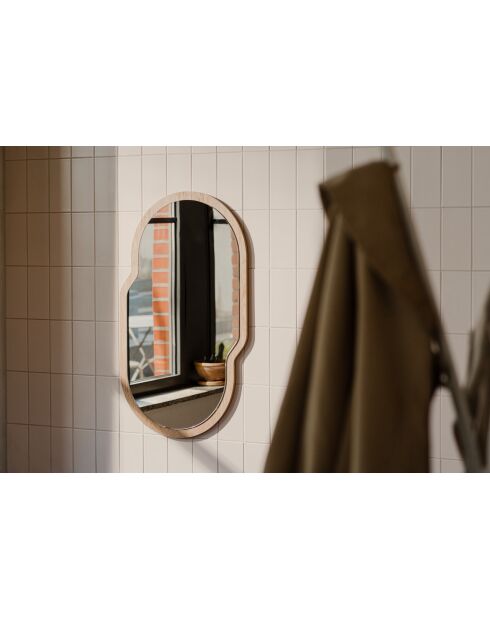 Miroir Tafla chêne - 87x51x1.6 cm