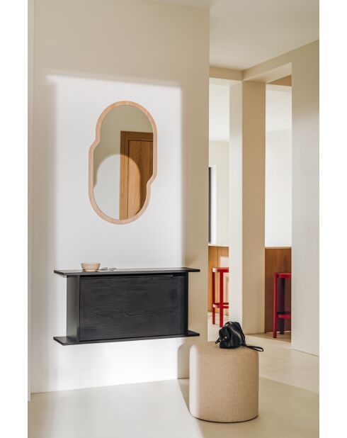 Miroir Tafla chêne - 87x51x1.6 cm