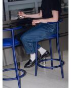 Sgabello da bar Hogo blueberry pie - 86x43x46 cm