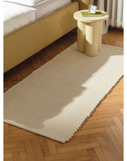 Tappeto Talo in lana beige naturale - 200x140 cm
