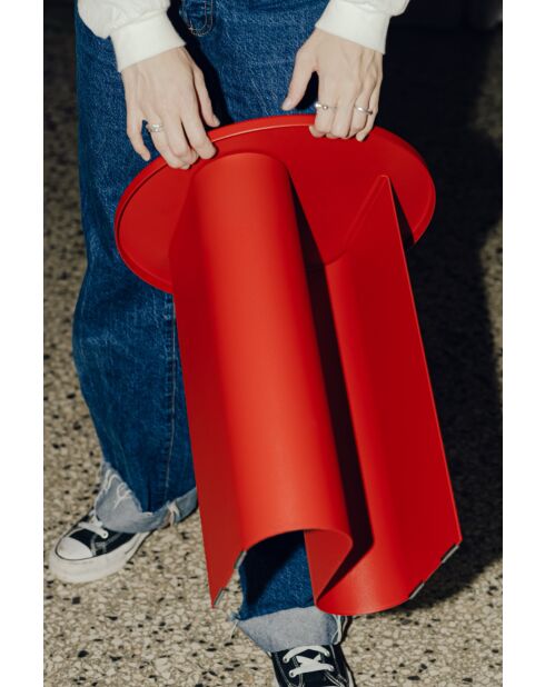 Tavolino Sato rosso pomodoro - 42,5x35x35 cm