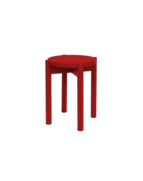 Tabouret Hopp marron rouge - 45x34x34 cm