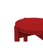 Tabouret Hopp marron rouge - 45x34x34 cm