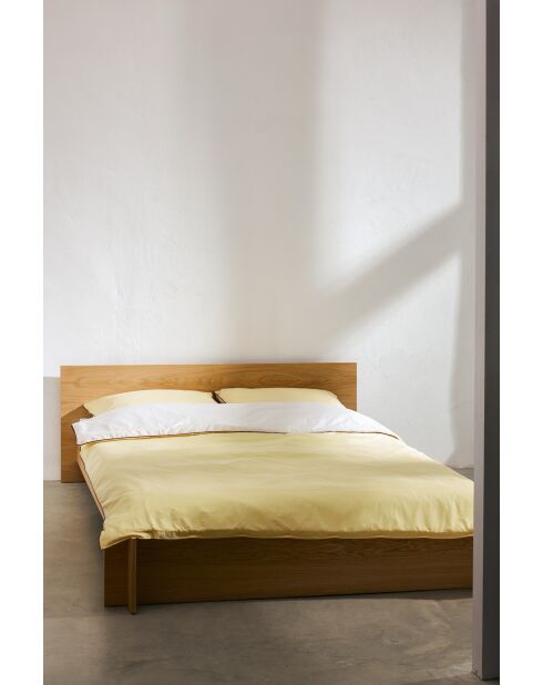 Housse de couette en coton Oba jaune soleil