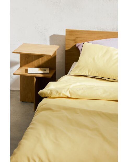 Housse de couette en coton Oba jaune soleil