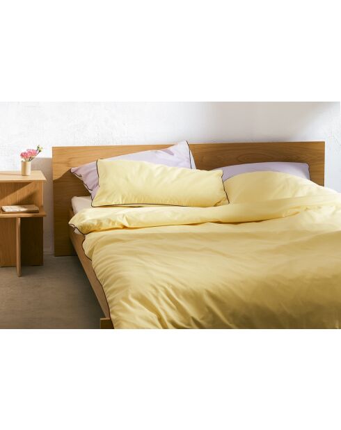 Housse de couette en coton Oba jaune soleil