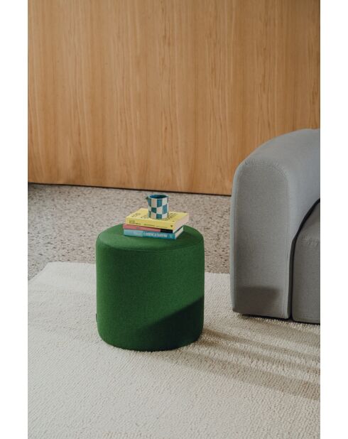 Otomana popular grande de color verde musgo - 40x40x40 cm