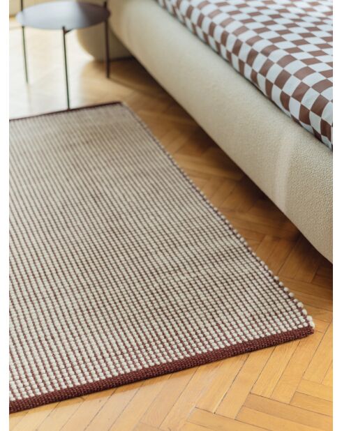 Tappeto Mavi in lana wine berry - 200x140 cm