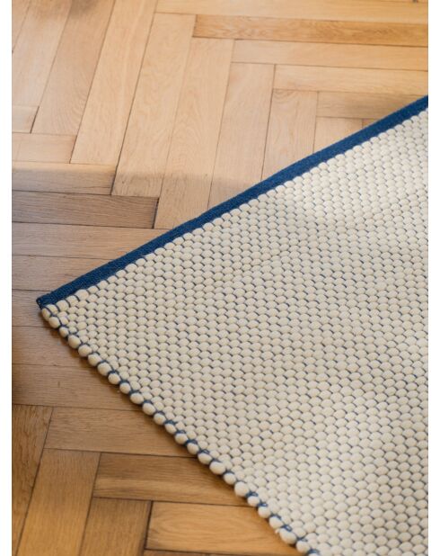 Tappeto in lana Lenu blu cobalto - 170x80 cm
