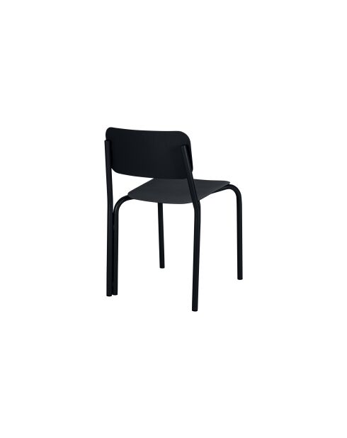 Chaise Kei volcan noir - 72.8x44.5x48 cm