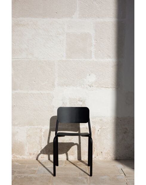 Chaise Kei volcan noir - 72.8x44.5x48 cm