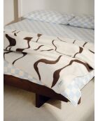 Tela escocesa Felu de algodón marrón cacao - 200x150 cm