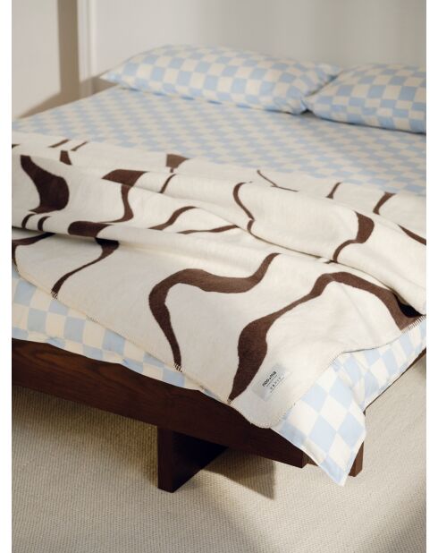 Tela escocesa Felu de algodón marrón cacao - 200x150 cm