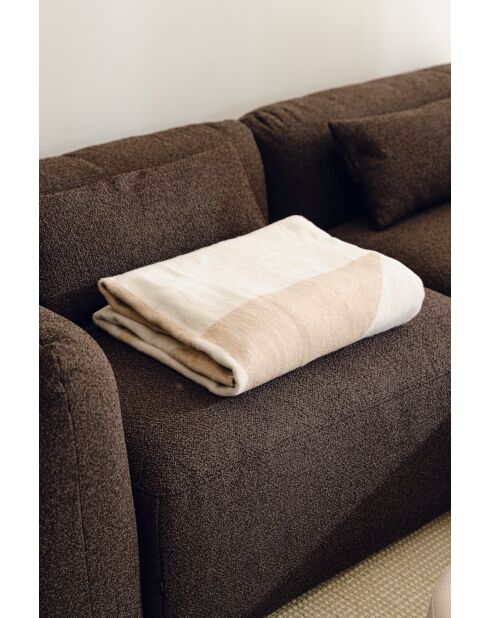 Tul katoenen plaid crèmebeige - 200x150 cm