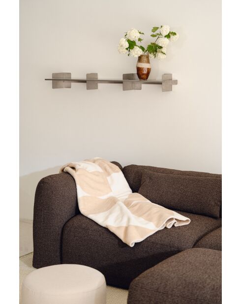 Tul katoenen plaid crèmebeige - 200x150 cm
