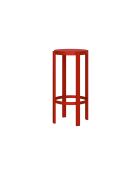 Tabouret de bar Doon rouge tomate - 75x35x35 cm