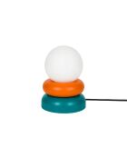 Otem tafellamp sinaasappelschil en diep turkoois - 24x16x16 cm