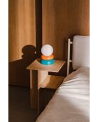 Otem tafellamp sinaasappelschil en diep turkoois - 24x16x16 cm