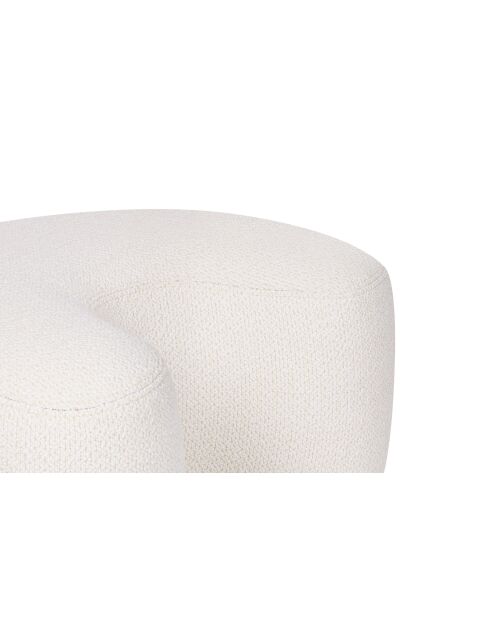Puf Ü con hebilla beige nube - 30,5x60x50 cm