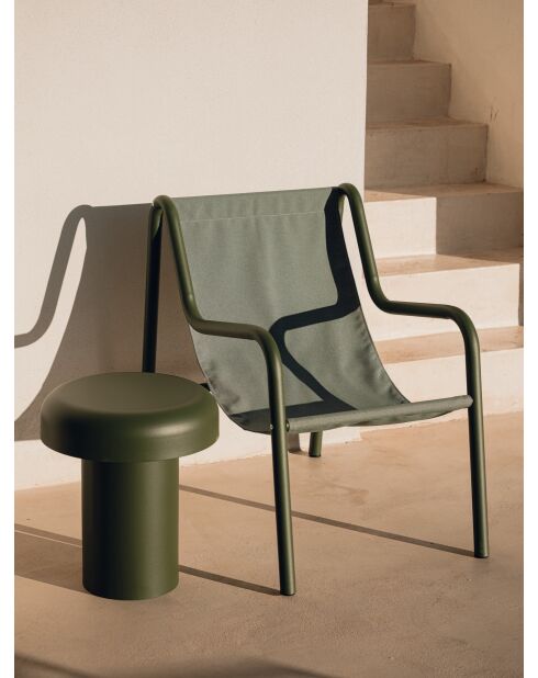 Table d'appoint d'extérieur Miko vert forêt - 46x40x40 cm