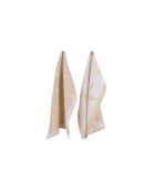 Abi-Geschirrtücher aus Baumwolle, Sand/Cremebeige, 63 x 50 cm, 2er-Set